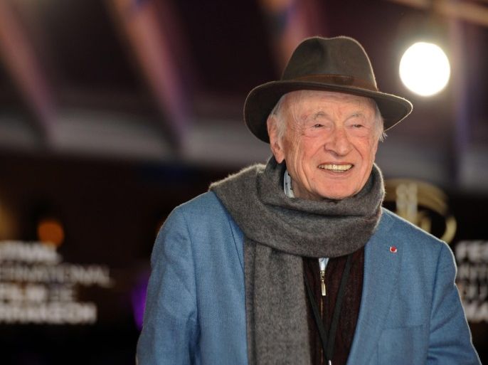 French sociologist and philosopher Edgar Morin poses for photographs during the red carpet for the movie 'La marche verte' at the 15th annual Marrakech International Film Festival, in Marrakech, Morocco, 10 December 2015. The festival runs from 04 to 12 December.